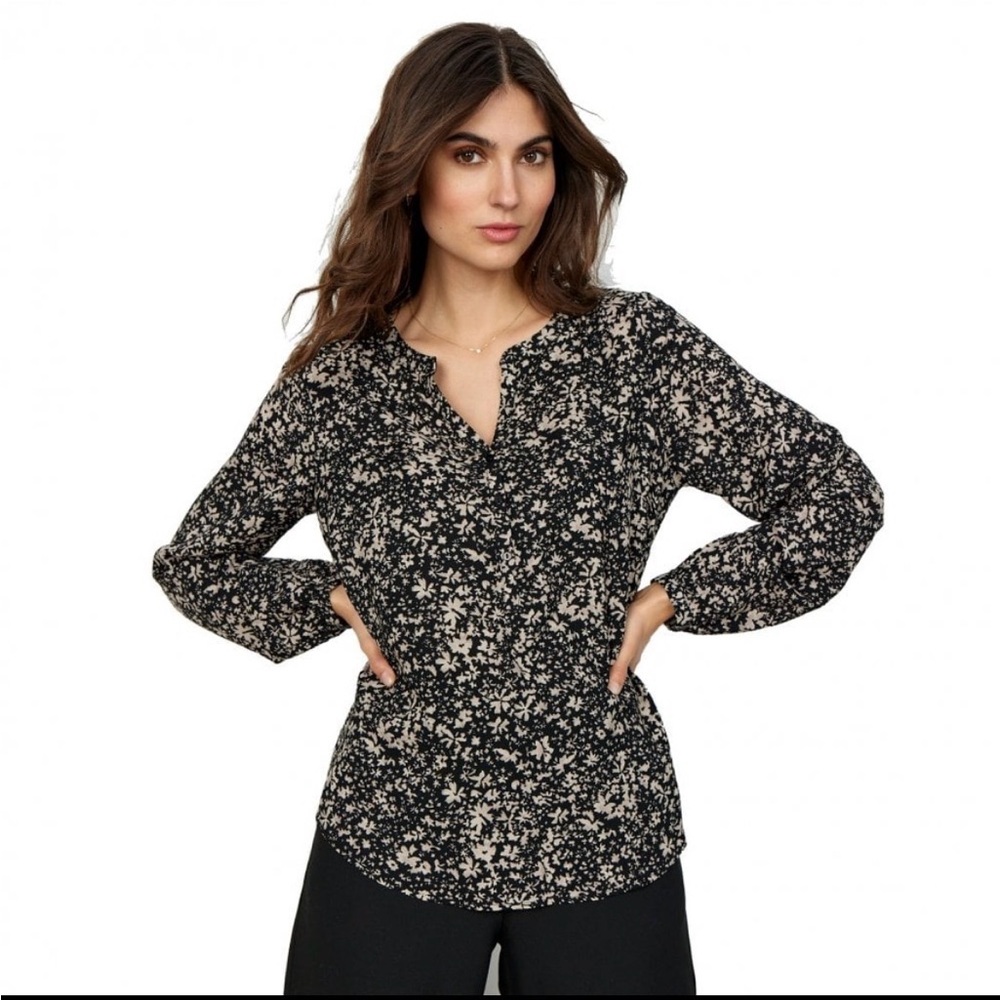 Soyaconcept Printed Long‑Sleeve Blouse – Size M